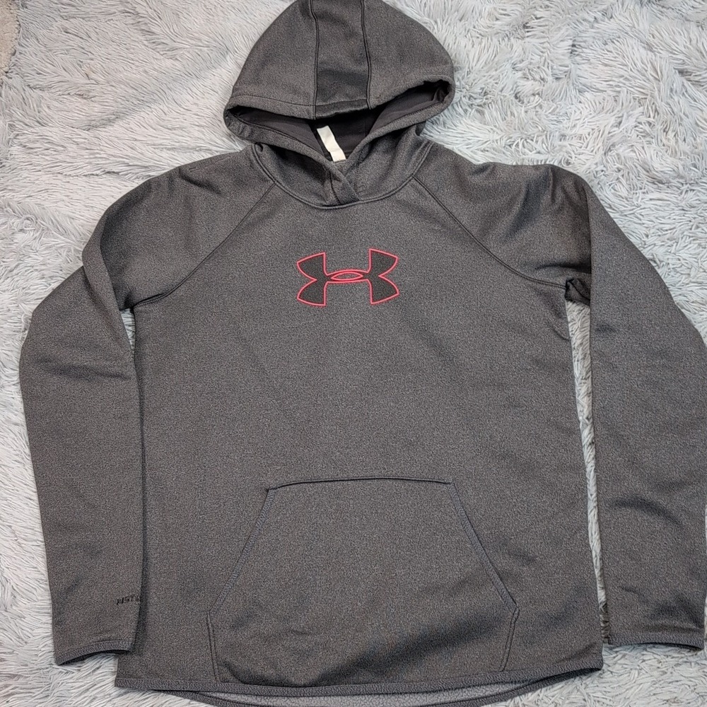 Under Armour‎ Sweatshirt Womens M Gray Hoodie Storm Loose Cold Gear Athletic